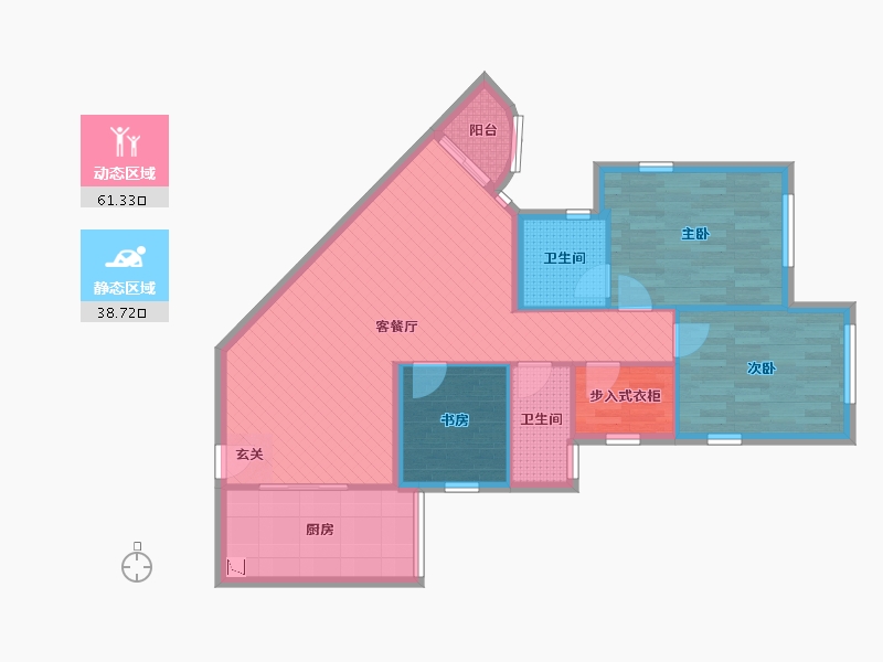 广东省-广州市-名雅苑-89.16-户型库-动静分区