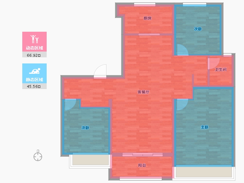 山东省-枣庄市-鸿鑫-101.80-户型库-动静分区