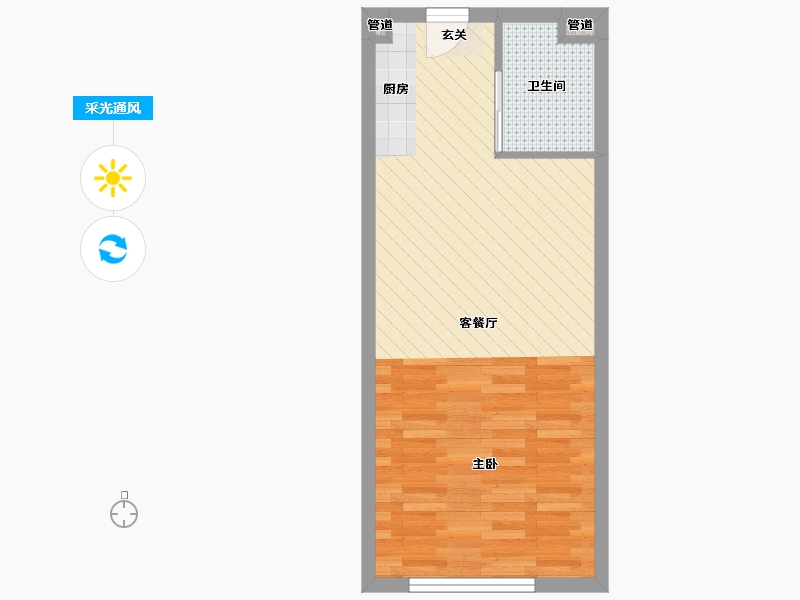 贵州省-遵义市-城投时代星城-40.00-户型库-采光通风