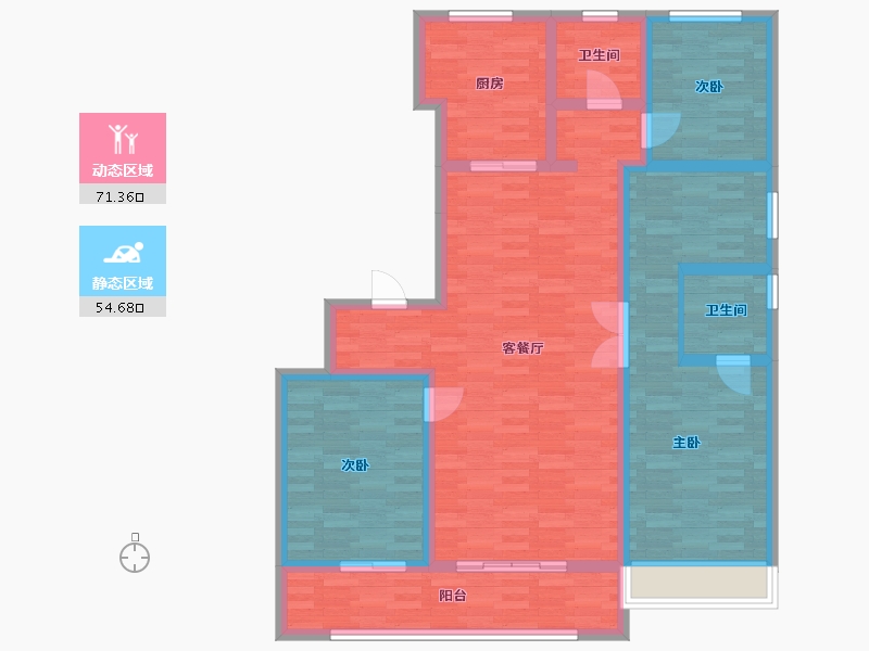 河北省-石家庄市-万科紫郡-112.49-户型库-动静分区