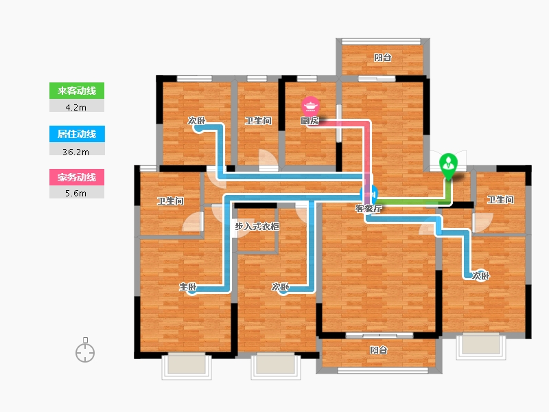 河南省-郑州市-长基雁月湾-144.15-户型库-动静线