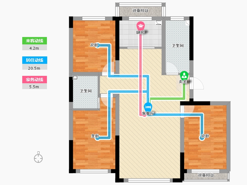 吉林省-长春市-万龙国际城-82.47-户型库-动静线