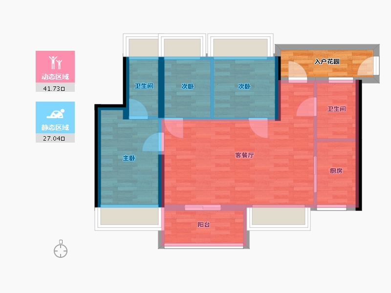 广东省-广州市-万科幸福誉-65.72-户型库-动静分区