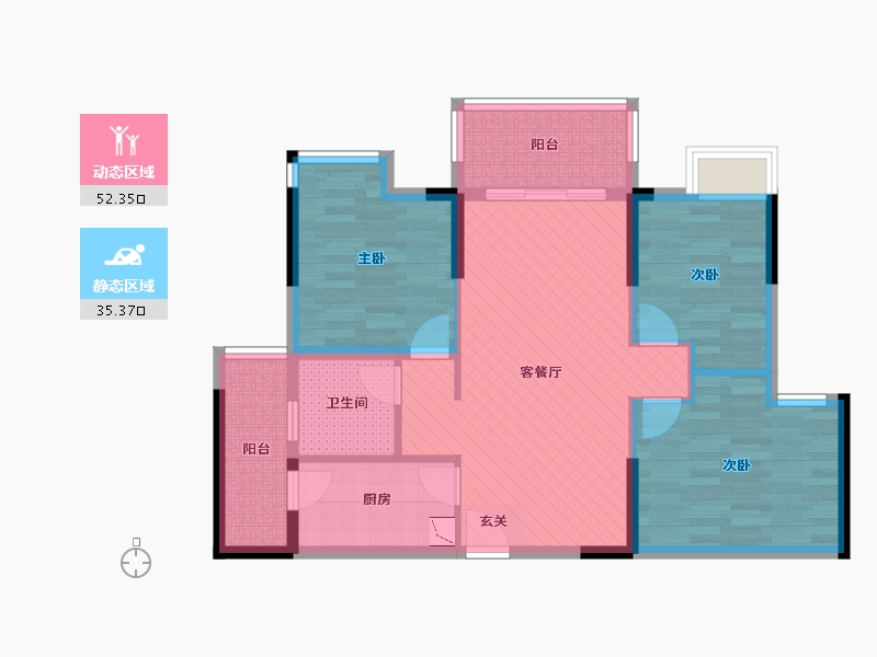 四川省-眉山市-观澜城邦-76.77-户型库-动静分区