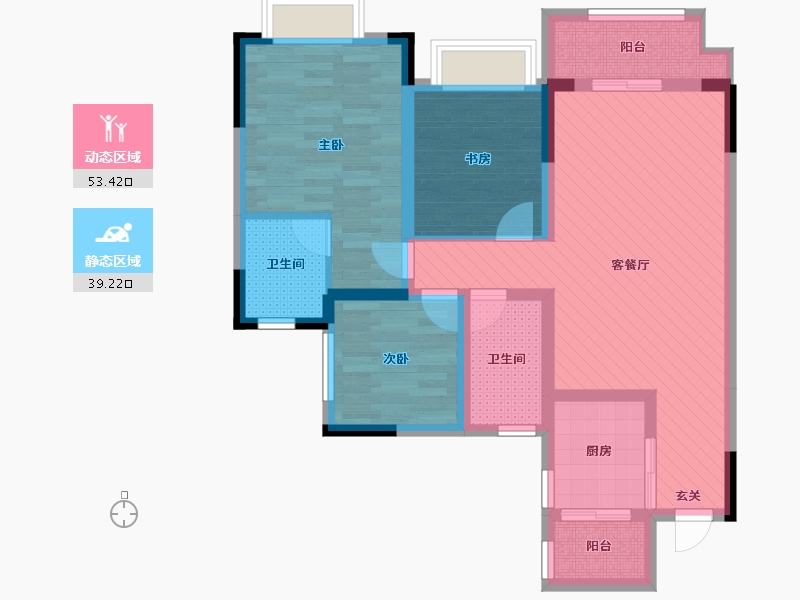 四川省-广安市-广高新城-79.62-户型库-动静分区