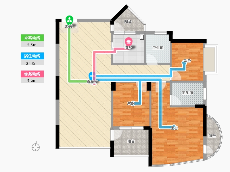 广东省-深圳市-招商海月花园三期-95.03-户型库-动静线