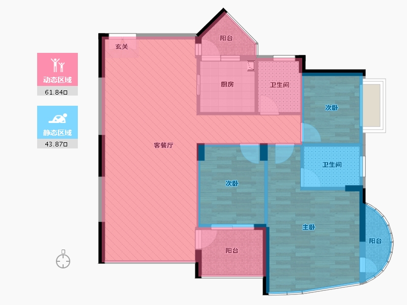 广东省-深圳市-招商海月花园三期-95.03-户型库-动静分区