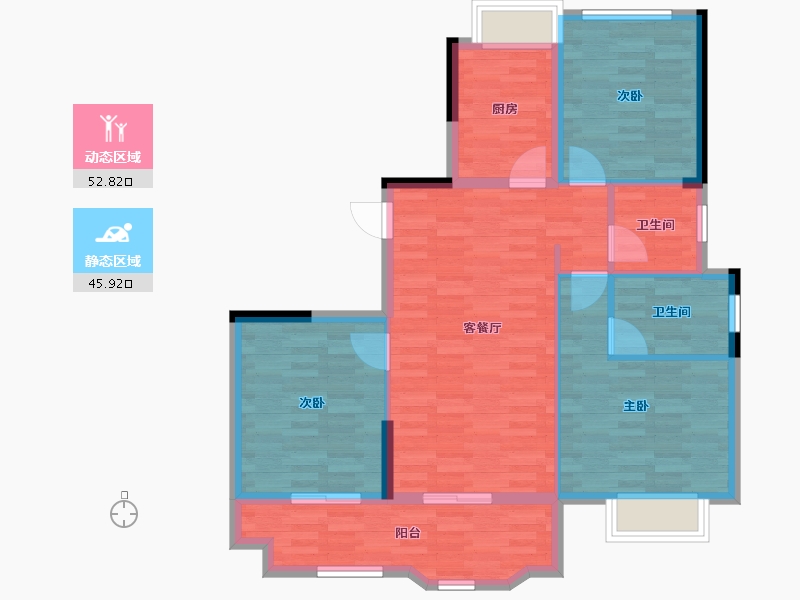 福建省-南平市-浦城铂悦花园-89.00-户型库-动静分区