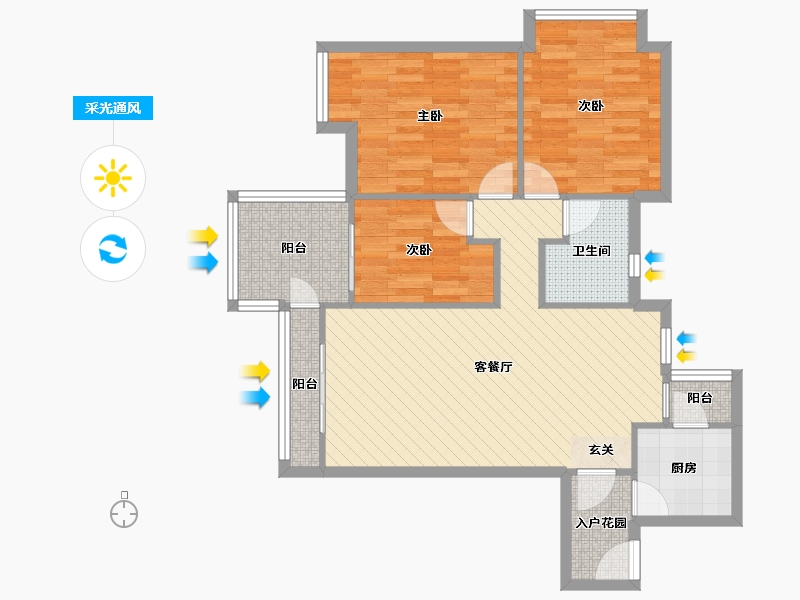 四川省-成都市-空港16区-81.16-户型库-采光通风