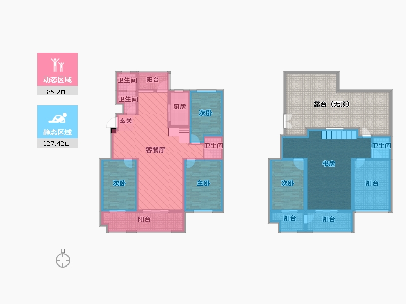 山东省-临沂市-和园首府-225.21-户型库-动静分区