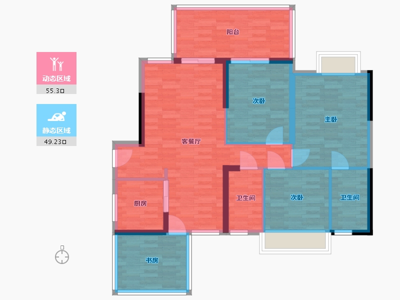 广西壮族自治区-南宁市-建发玺院-93.84-户型库-动静分区