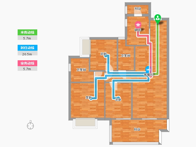 广东省-广州市-广州碧桂园-90.59-户型库-动静线