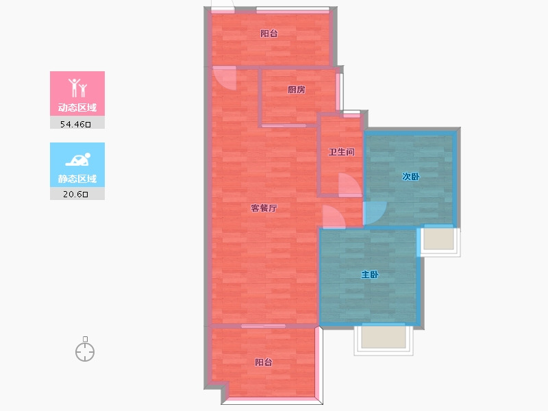 广东省-广州市-保利碧桂园·公园大道-68.01-户型库-动静分区