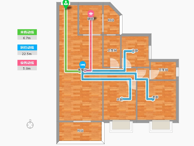 广东省-广州市-保利西悦湾M4栋112m2-89.60-户型库-动静线