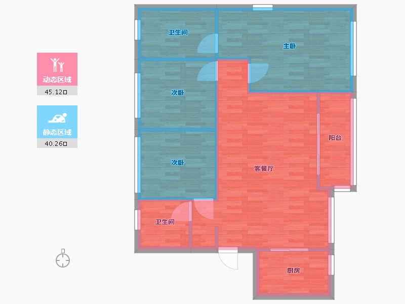 广东省-广州市-华发中央公园10,11,12号楼92m2-77.92-户型库-动静分区