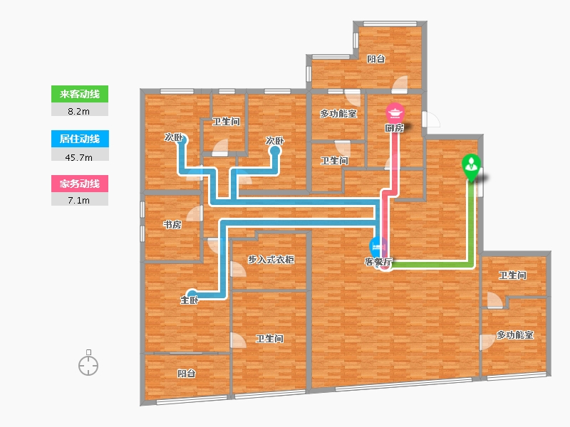 广东省-广州市-侨鑫汇悦台2号楼348m²-259.31-户型库-动静线