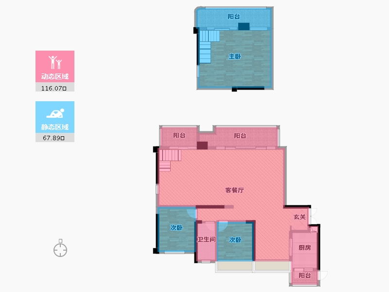 四川省-成都市-卧龙谷九号-163.46-户型库-动静分区