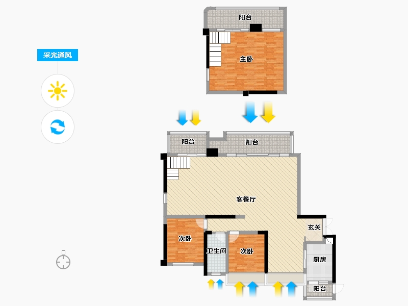 四川省-成都市-卧龙谷九号-163.46-户型库-采光通风