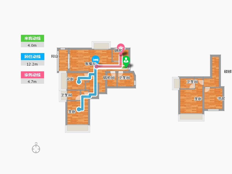 广东省-广州市-建发央玺7号楼,8号楼108m²-86.39-户型库-动静线