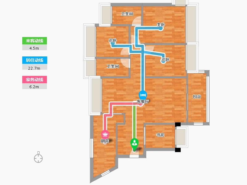 广东省-广州市-金融街融御102m²-93.34-户型库-动静线