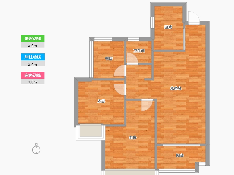 广东省-广州市-中铁诺德阅泷79m²-63.20-户型库-动静线