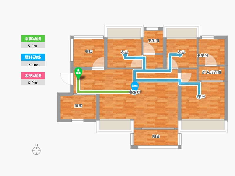 广东省-广州市-中铁诺德阅泷98m²-78.41-户型库-动静线