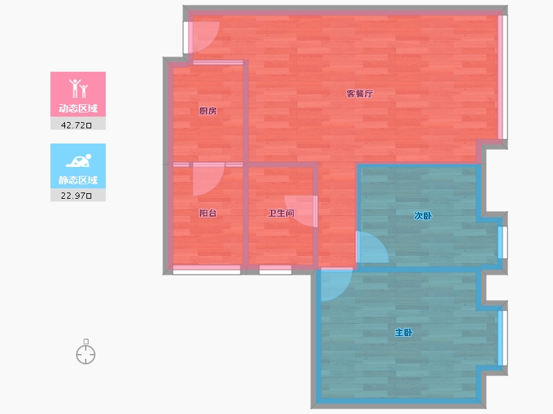 广东省-广州市-泊雅湾A6栋84m²-59.20-户型库-动静分区