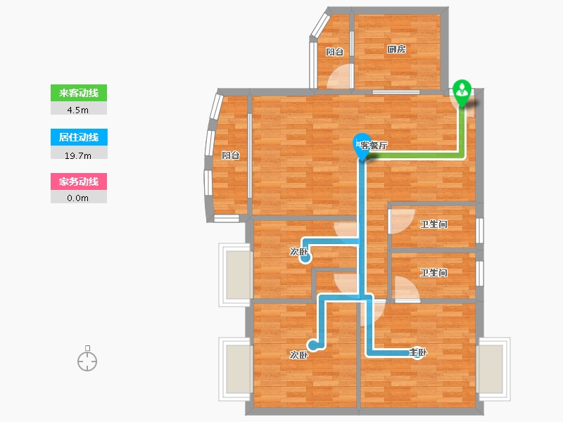 广东省-广州市-泊雅湾99m²-78.21-户型库-动静线