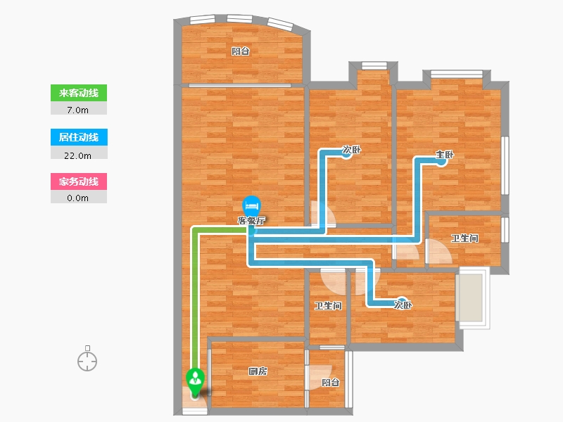 广东省-广州市-泊雅湾114m²-92.75-户型库-动静线