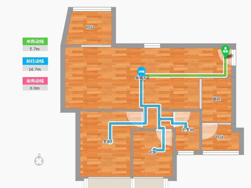 广东省-广州市-纵横缤城G9栋79m²-63.20-户型库-动静线