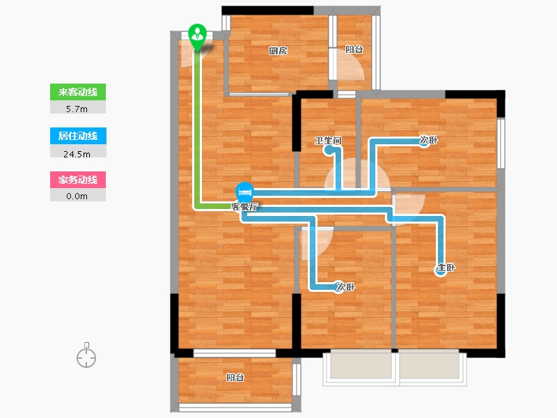 广东省-广州市-星悦轩C-1栋102m²-81.61-户型库-动静线