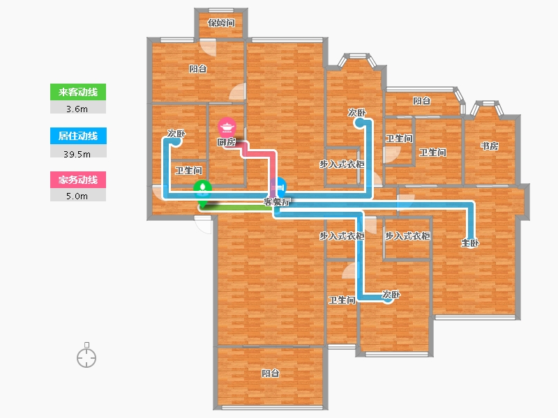 广东省-广州市-东湖洲花园2区288m2-230.40-户型库-动静线