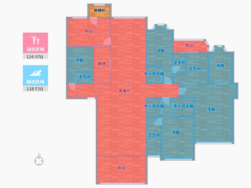 广东省-广州市-东湖洲花园2区288m2-230.40-户型库-动静分区