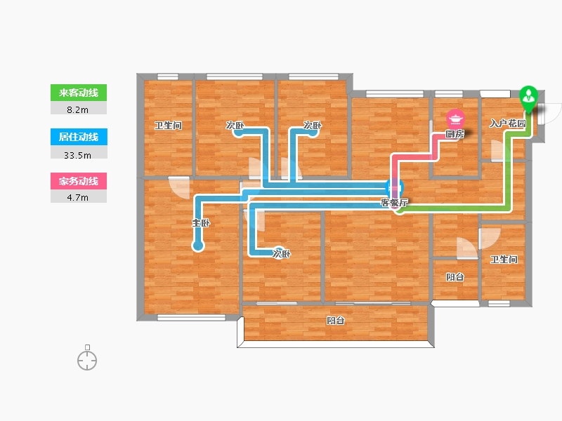 广东省-广州市-广州亚运城132m2-119.17-户型库-动静线