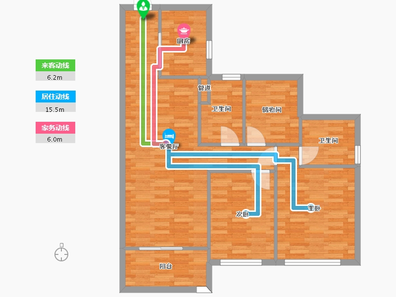 广东省-广州市-广州亚运城F2-4100m2-80.01-户型库-动静线