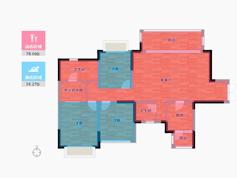 四川省-成都市-青秀未遮山-101.15-户型库-动静分区