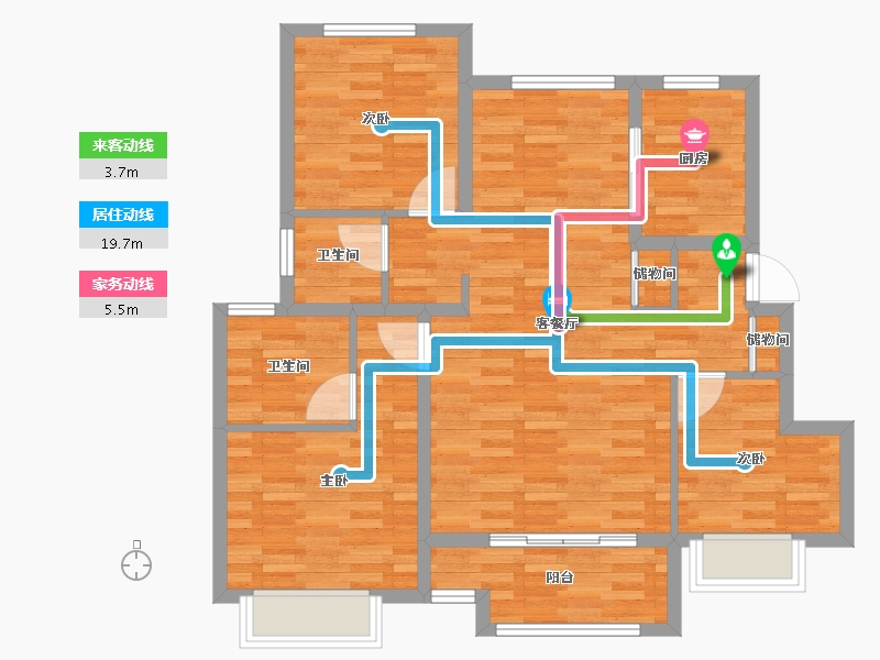 天津-天津市-津门正荣府-88.00-户型库-动静线