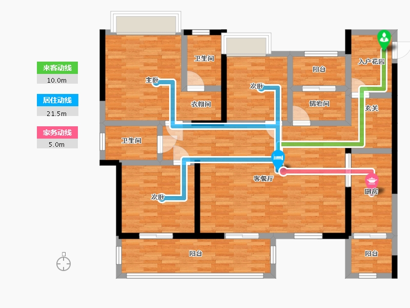 广西壮族自治区-来宾市-翰林府-114.97-户型库-动静线