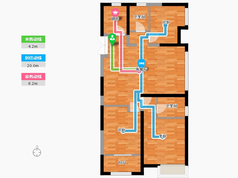 内蒙古自治区-赤峰市-维多利摩尔城-84.57-户型库-动静线