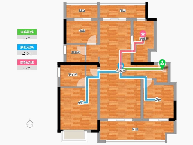 江苏省-常州市-观棠-96.75-户型库-动静线