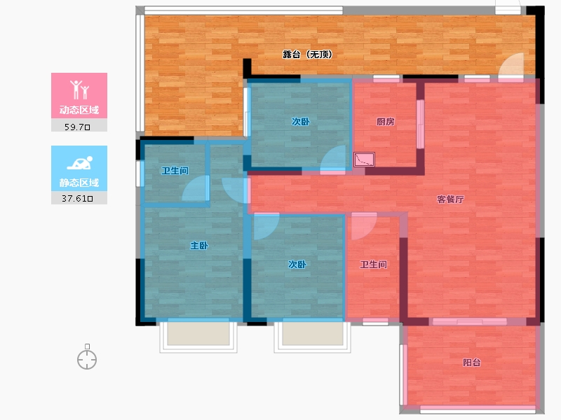 贵州省-遵义市-中建幸福城-115.51-户型库-动静分区