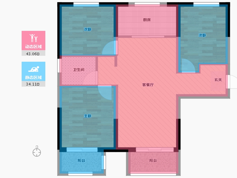 天津-天津市-中交樾公馆-67.00-户型库-动静分区