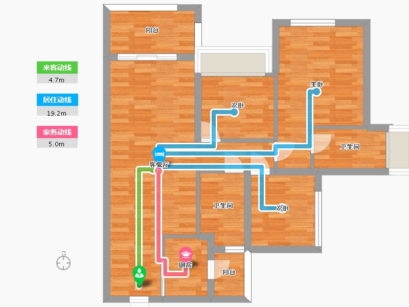 广东省-广州市-龙光天璞3栋89m2-71.20-户型库-动静线