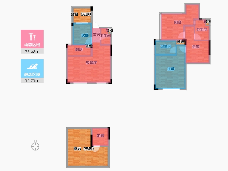 广东省-广州市-新力琥珀园8栋148m²-118.79-户型库-动静分区