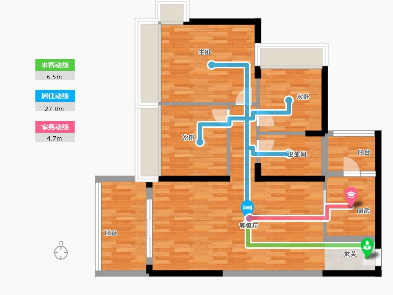 广东省-广州市-新鸿基御华园20栋103m²-82.30-户型库-动静线