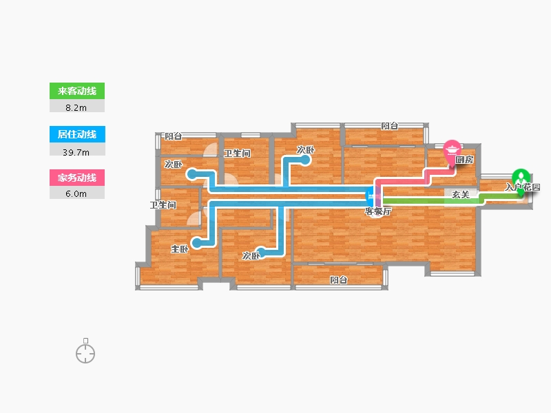 广东省-广州市-广州融创文旅城C1区1栋147m²-117.60-户型库-动静线