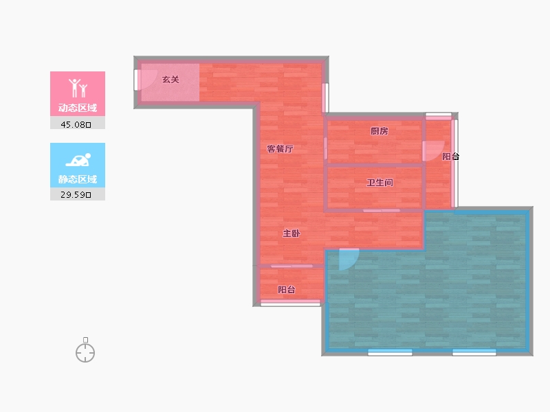 广东省-广州市-合和新城84㎡户型84㎡-67.20-户型库-动静分区