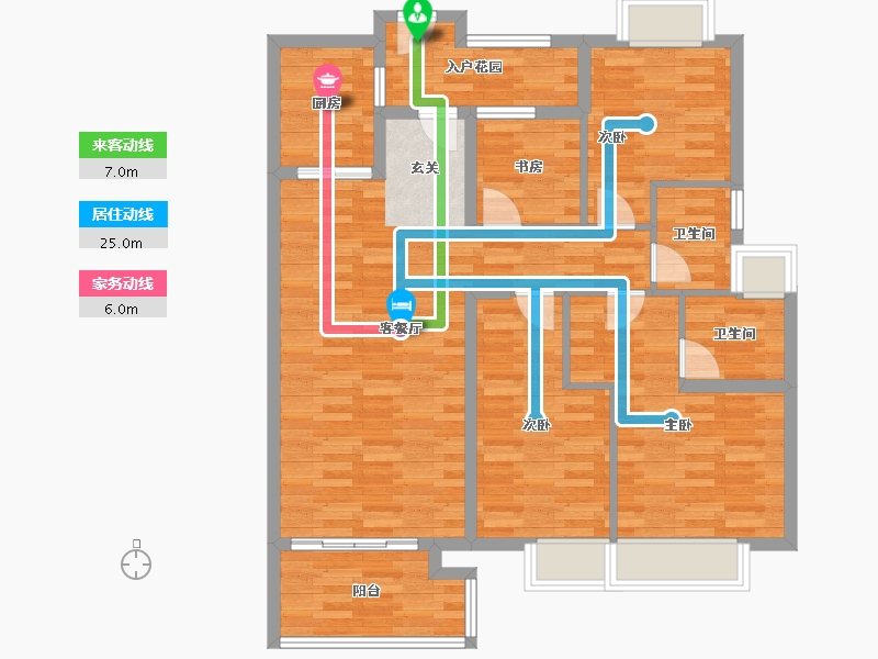 广东省-广州市-路劲天隽峰12栋138m²-98.02-户型库-动静线