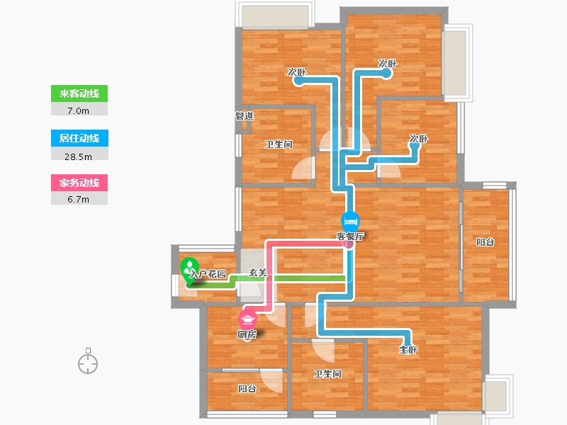 广东省-广州市-路劲天隽峰11栋140m²-112.49-户型库-动静线