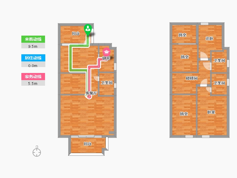 广东省-广州市-东方名都21栋116m²-118.04-户型库-动静线